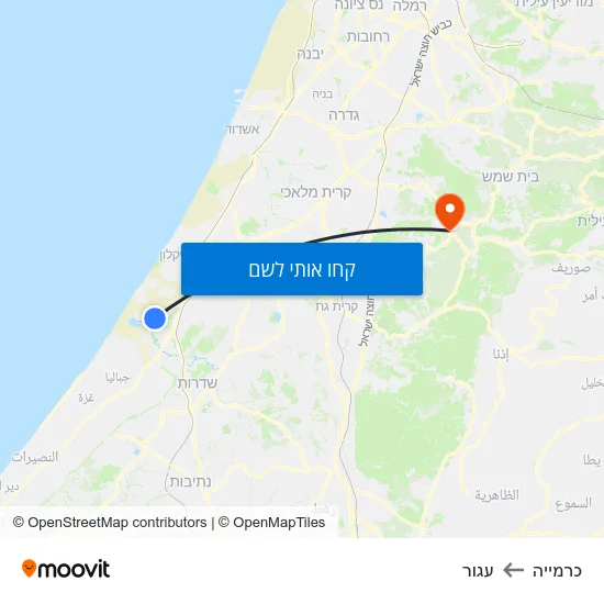 מפת כרמייה לעגור