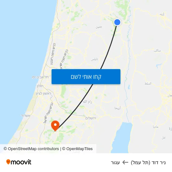 מפת ניר דוד (תל עמל) לעגור
