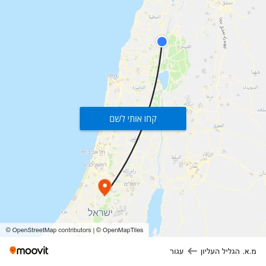 מפת מ.א. הגליל העליון לעגור