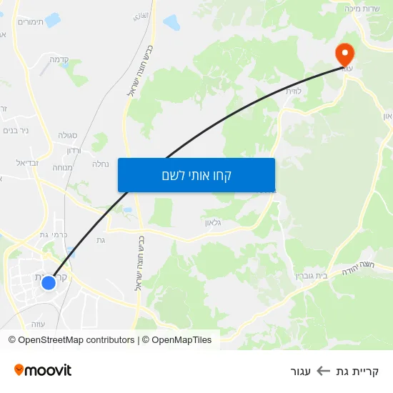 מפת קריית גת לעגור