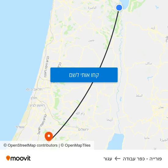 מפת פורייה - כפר עבודה לעגור