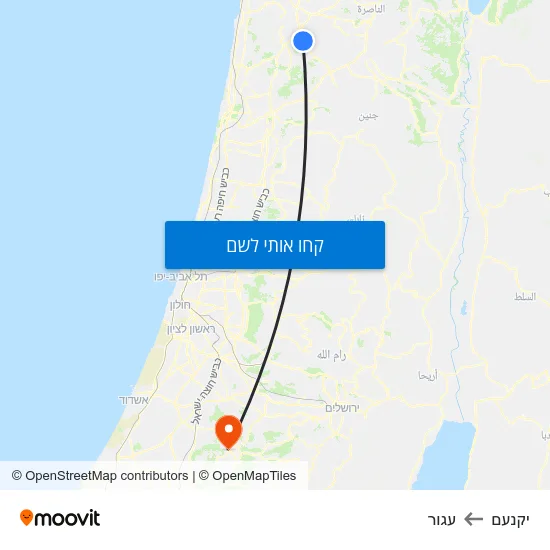מפת יקנעם לעגור