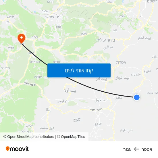 מפת אספר לעגור