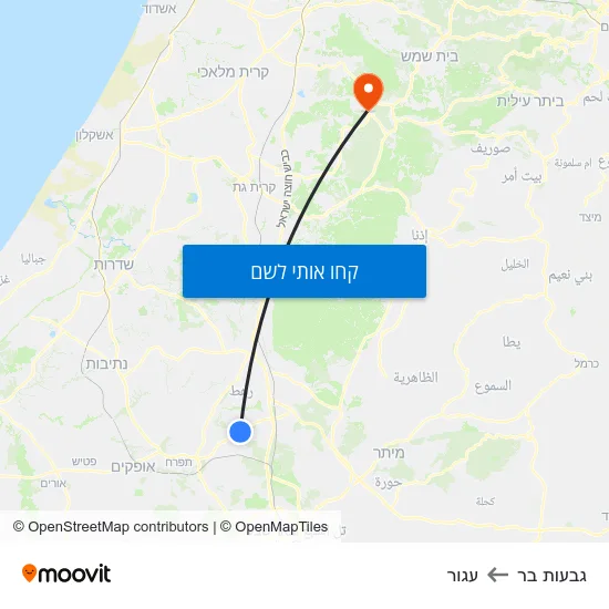 מפת גבעות בר לעגור