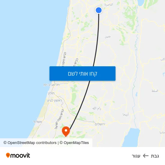 מפת גבת לעגור