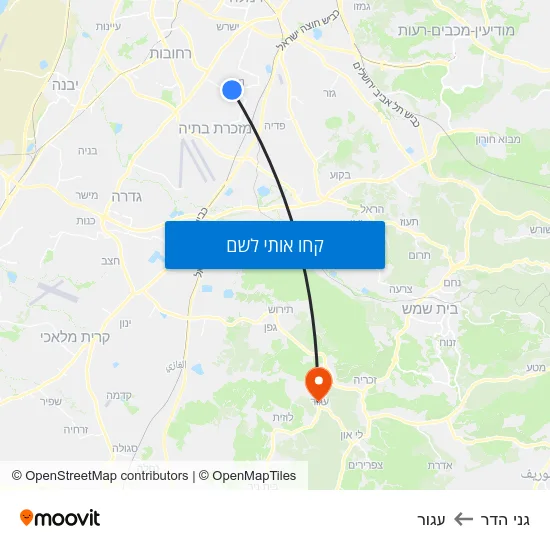 מפת גני הדר לעגור