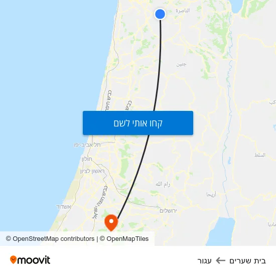 מפת בית שערים לעגור