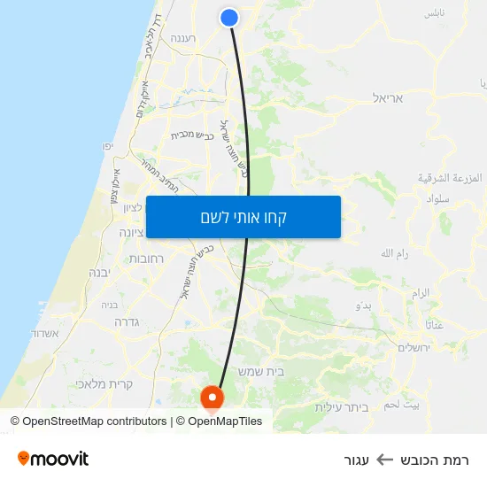מפת רמת הכובש לעגור