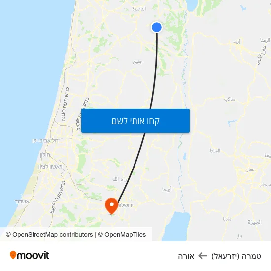 מפת טמרה (יזרעאל) לאורה