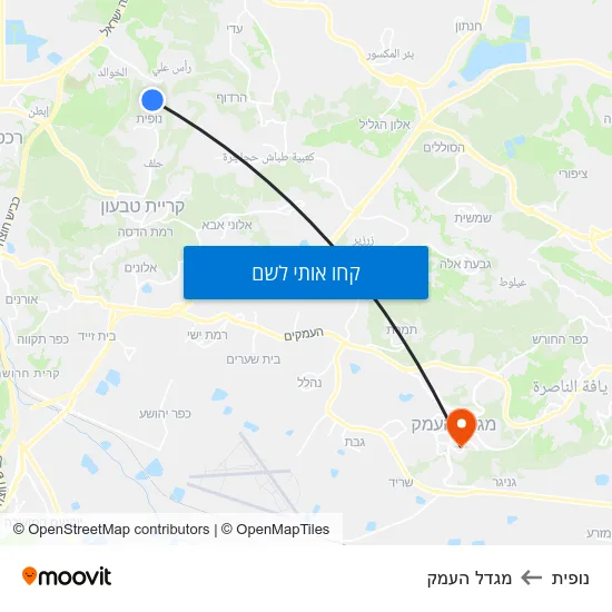 מפת נופית למגדל העמק