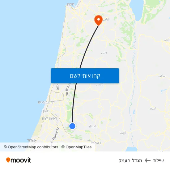 מפת שילת למגדל העמק