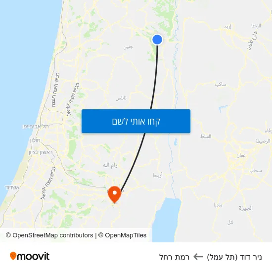 מפת ניר דוד (תל עמל) לרמת רחל