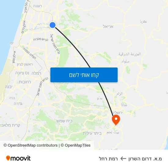 מפת מ.א. דרום השרון לרמת רחל