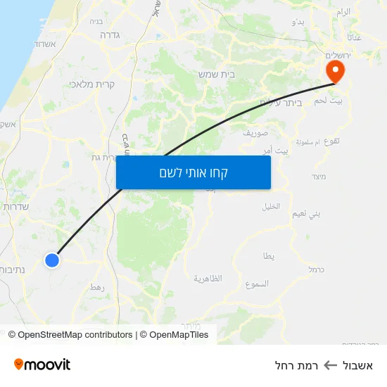 מפת אשבול לרמת רחל