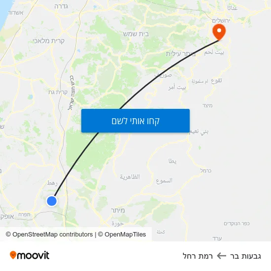 מפת גבעות בר לרמת רחל