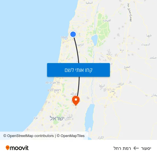 מפת יסעור לרמת רחל