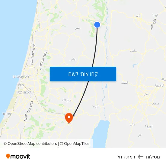 מפת מסילות לרמת רחל