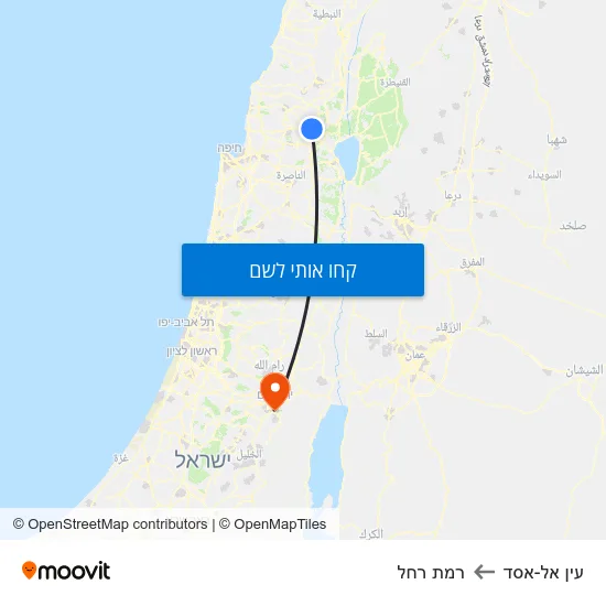 מפת עין אל-אסד לרמת רחל