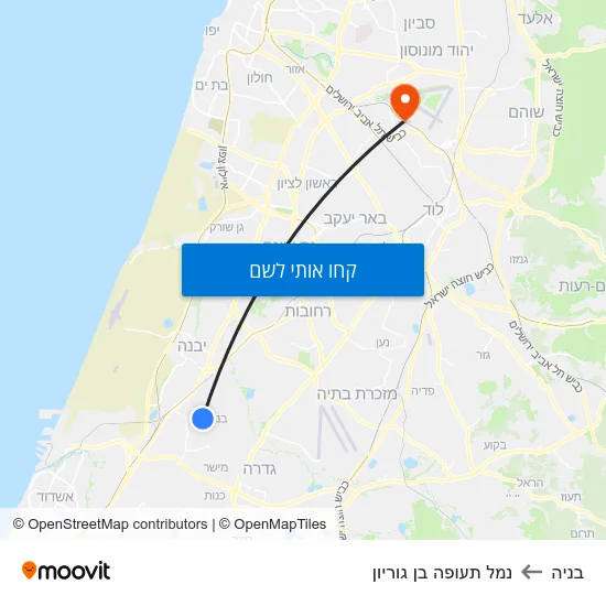 מפת בניה לנמל תעופה בן גוריון