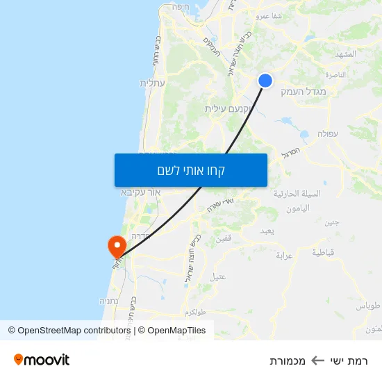 מפת רמת ישי למכמורת