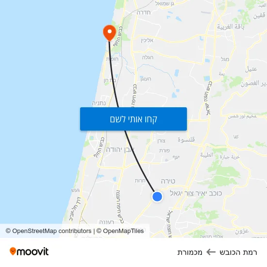 מפת רמת הכובש למכמורת