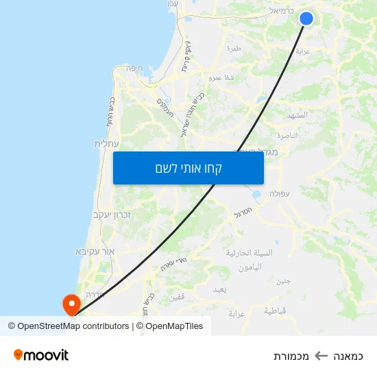 מפת כמאנה למכמורת