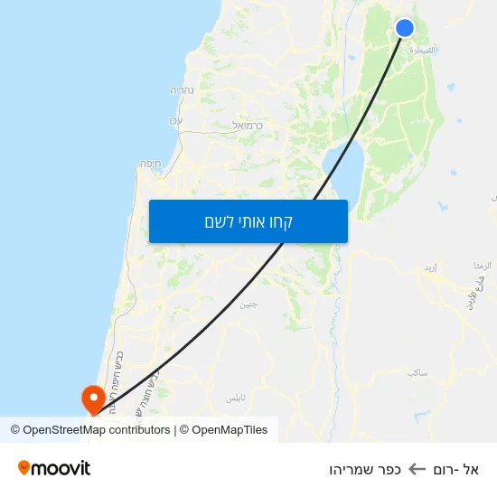 מפת אל -רום לכפר שמריהו
