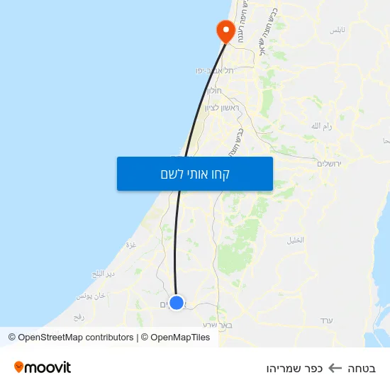 מפת בטחה לכפר שמריהו