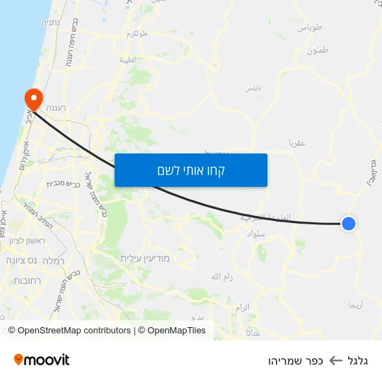 מפת גלגל לכפר שמריהו