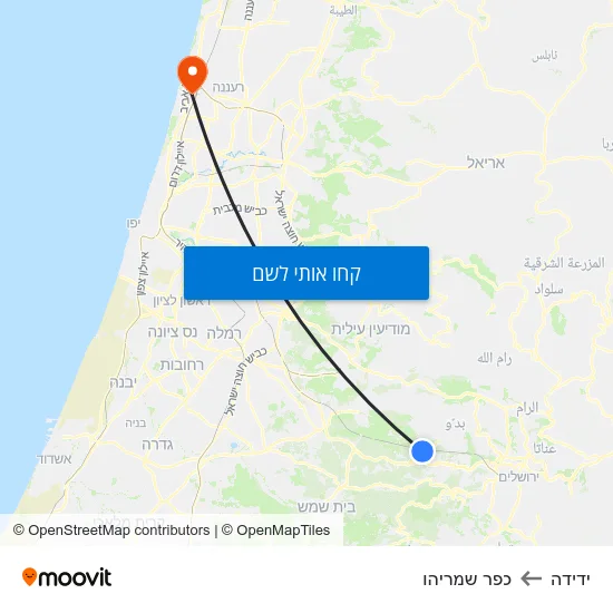 מפת ידידה לכפר שמריהו
