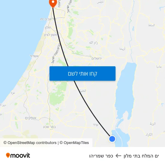 מפת ים המלח בתי מלון לכפר שמריהו