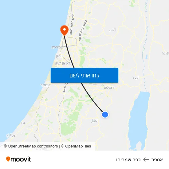 מפת אספר לכפר שמריהו