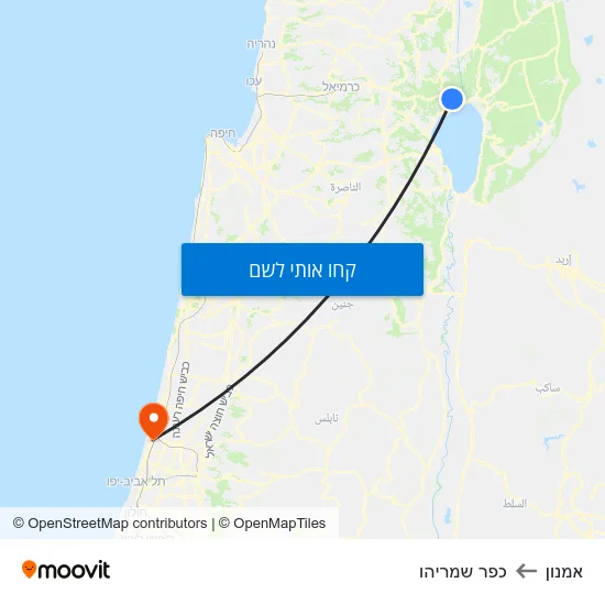מפת אמנון לכפר שמריהו