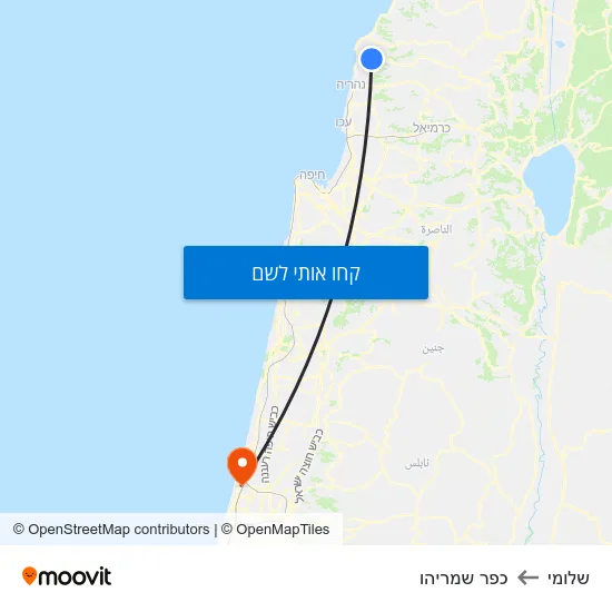 מפת שלומי לכפר שמריהו