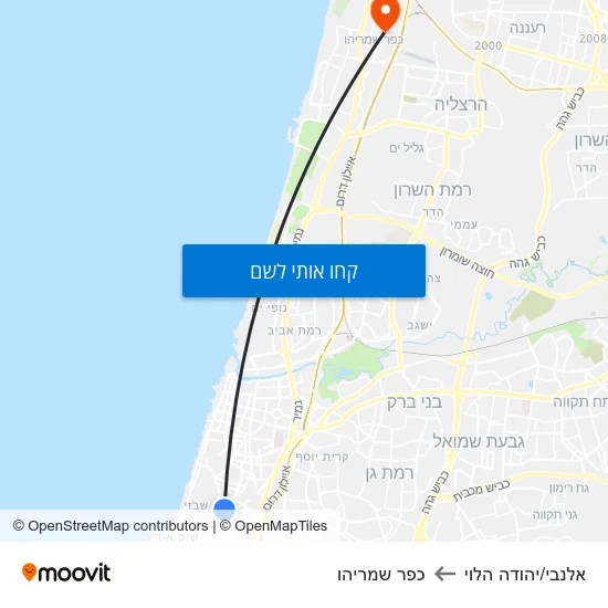מפת אלנבי/יהודה הלוי לכפר שמריהו