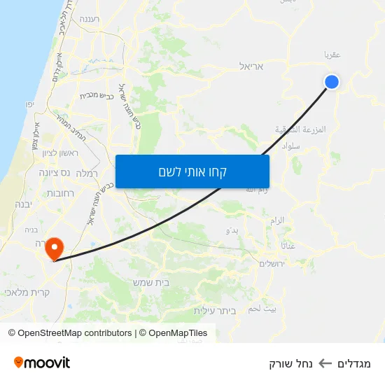 מפת מגדלים לנחל שורק