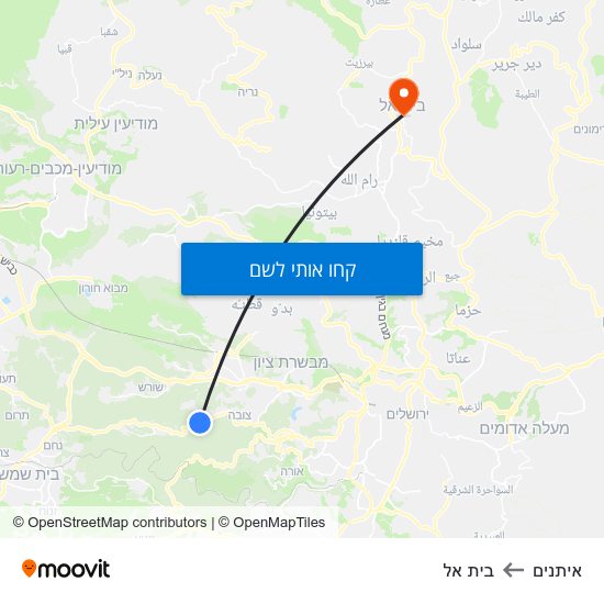 מפת איתנים לבית אל