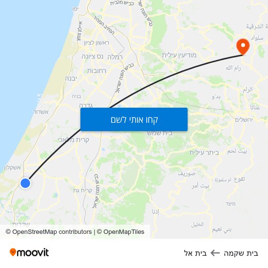 מפת בית שקמה לבית אל