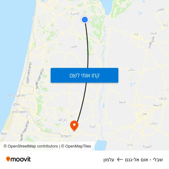 מפת שבלי - אום אל-גנם לעלמון