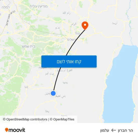 מפת הר חברון לעלמון