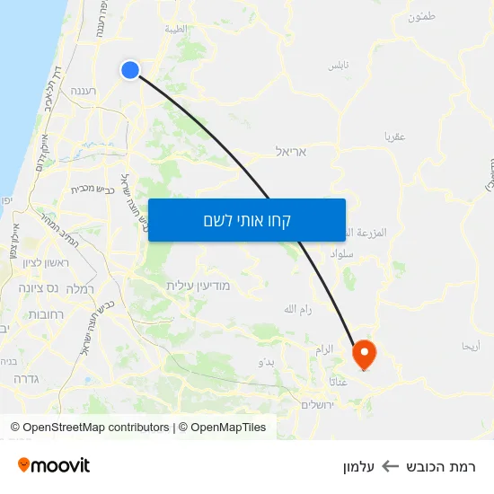 מפת רמת הכובש לעלמון