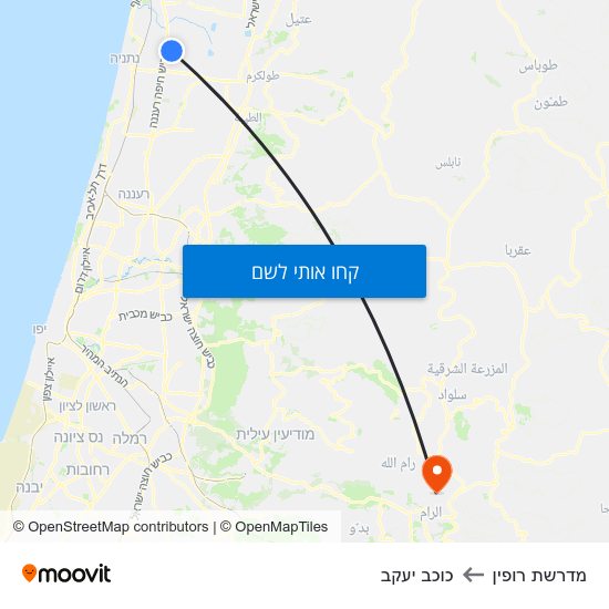 מפת מדרשת רופין לכוכב יעקב