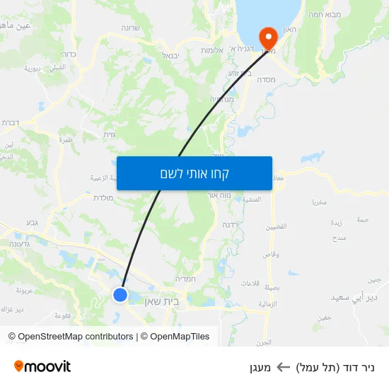 מפת ניר דוד (תל עמל) למעגן