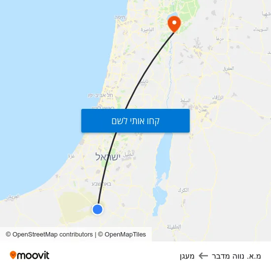 מפת מ.א. נווה מדבר למעגן