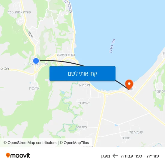 מפת פורייה - כפר עבודה למעגן
