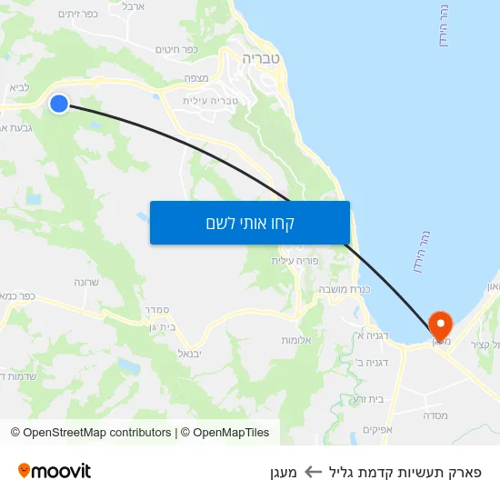 מפת פארק תעשיות קדמת גליל למעגן