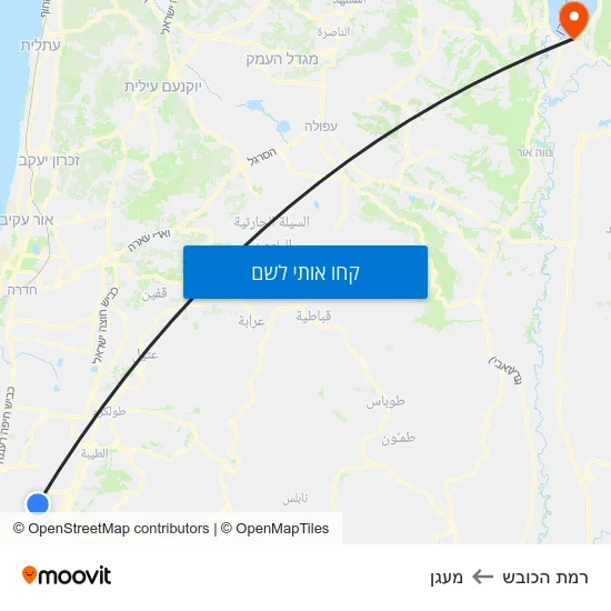 מפת רמת הכובש למעגן