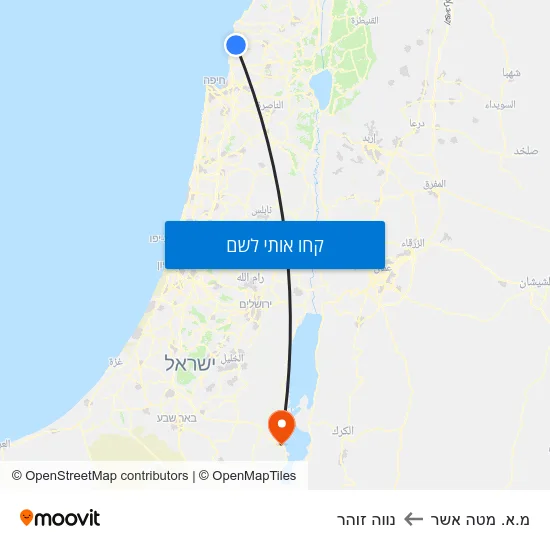 מפת מ.א. מטה אשר לנווה זוהר