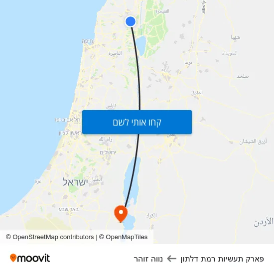 מפת פארק תעשיות רמת דלתון לנווה זוהר
