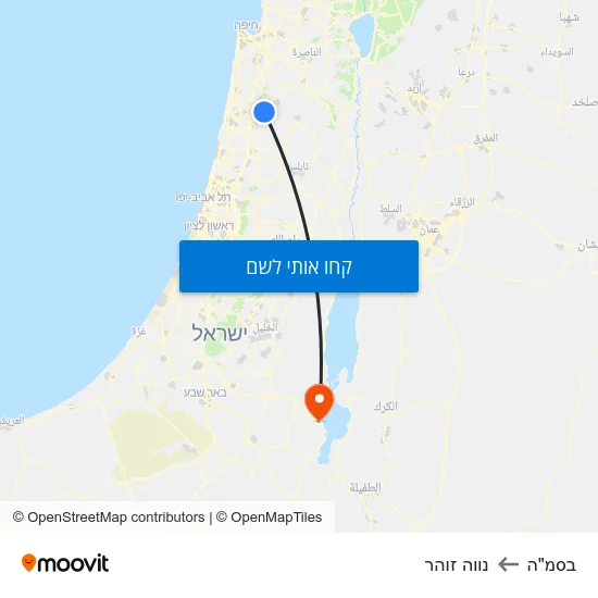 מפת בסמ"ה לנווה זוהר